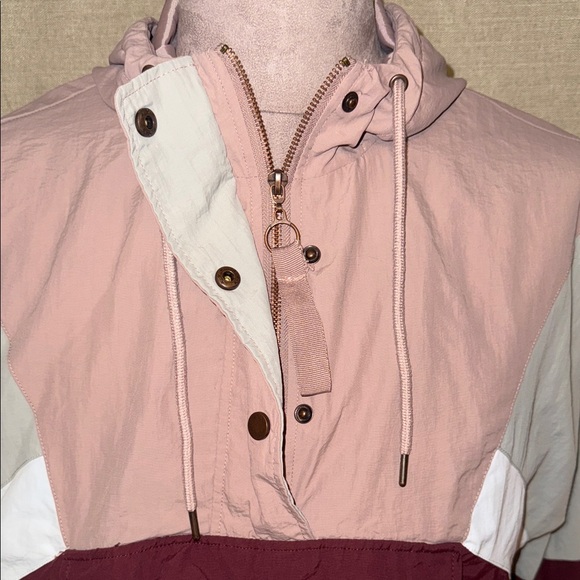 Ashley By 26 International Women's Burgundy and Beige Utility Jacket - Picture 5 of 8